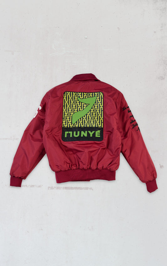 MUNYÉ Bomber Collar - Burgundy