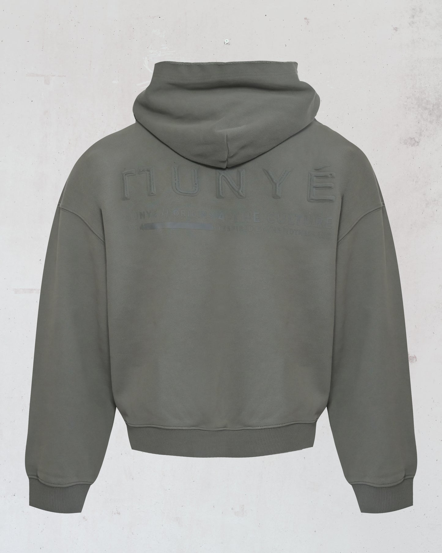 MUNYÉ Vein Disrupted Hoodie Dark Grey