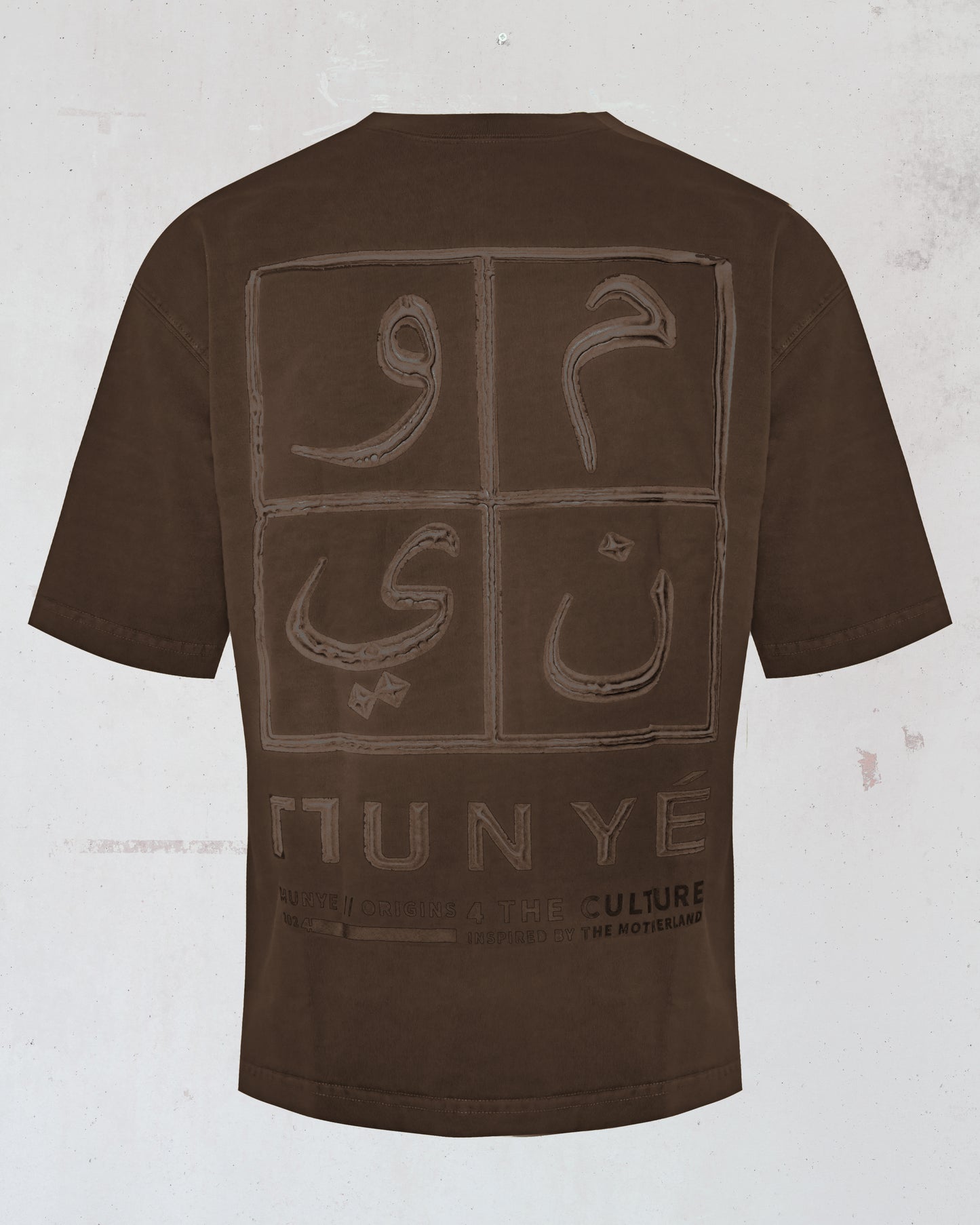 MUNYÉ Urban Vein Tee – Brown Washed