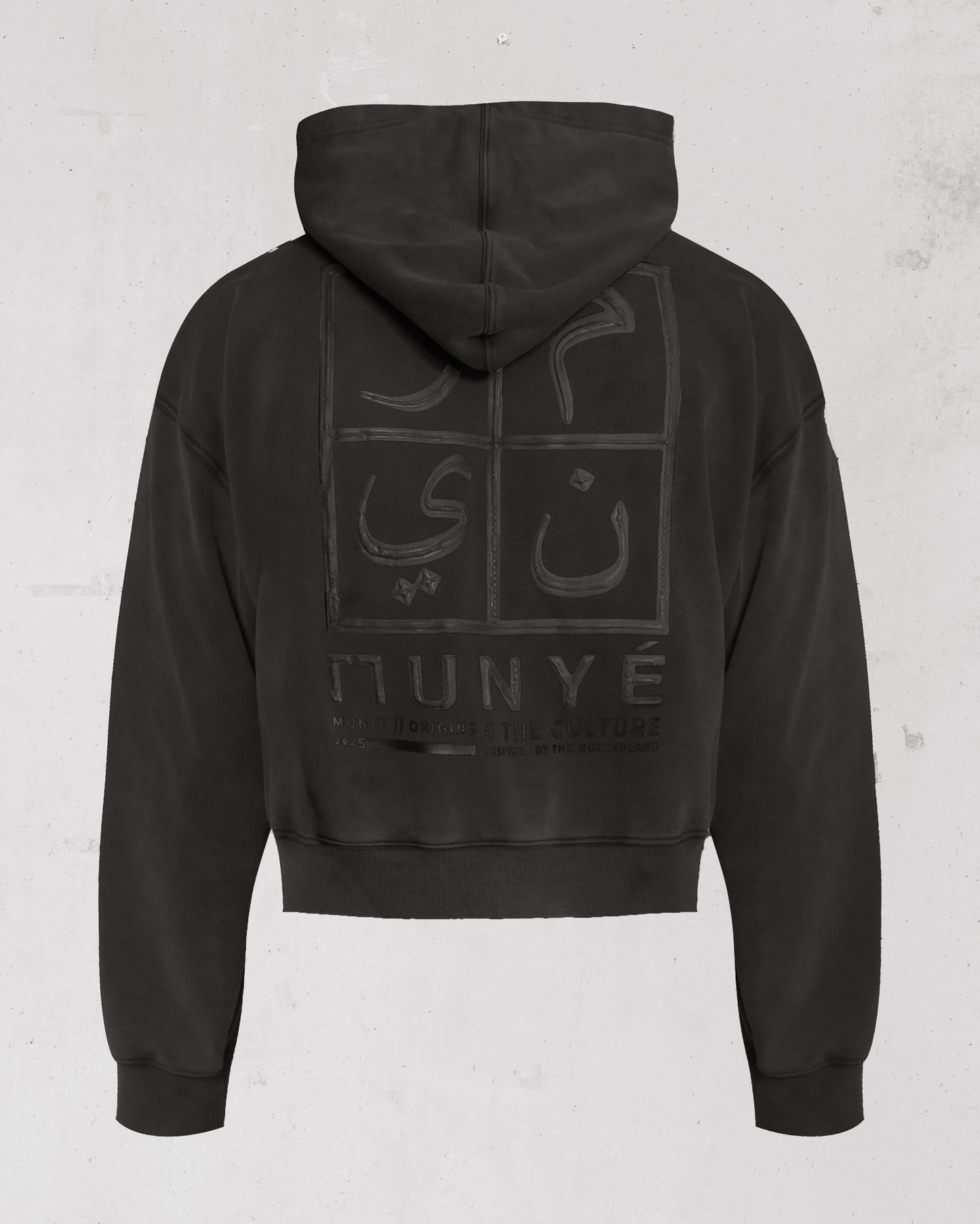 MUNYÉ Raglon Vein Hoodie - Black