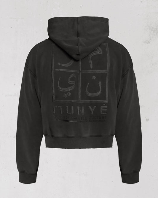 MUNYÉ Raglon Vein Hoodie - Black