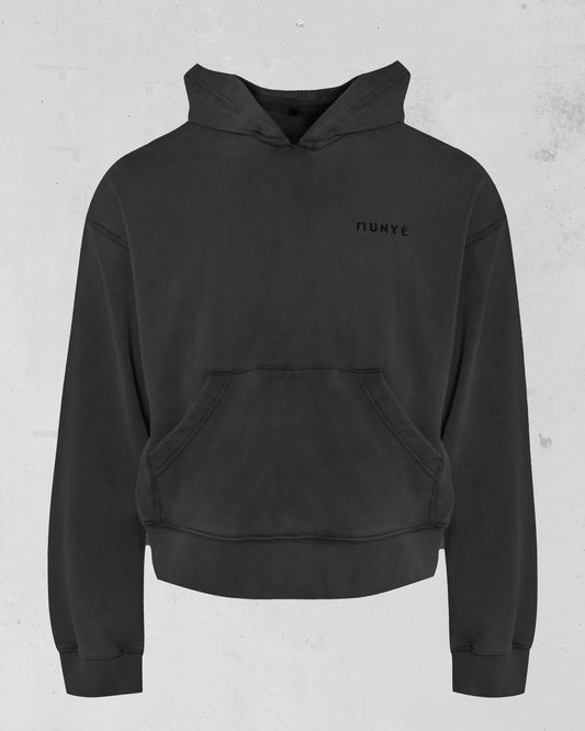 MUNYÉ Raglon Vein Hoodie - Black