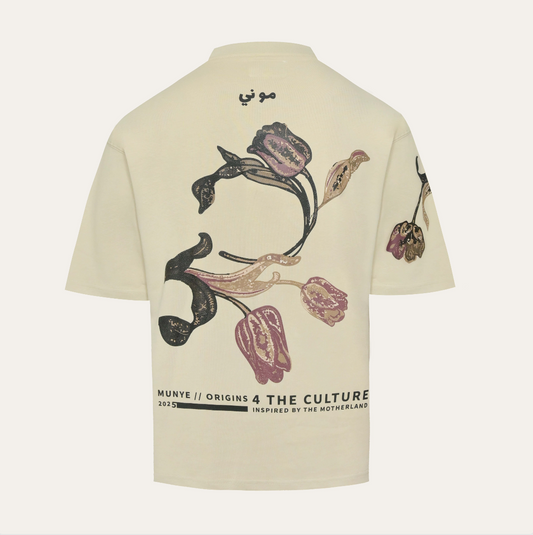 MUNYÉ Tulip Flower Tee | Beige